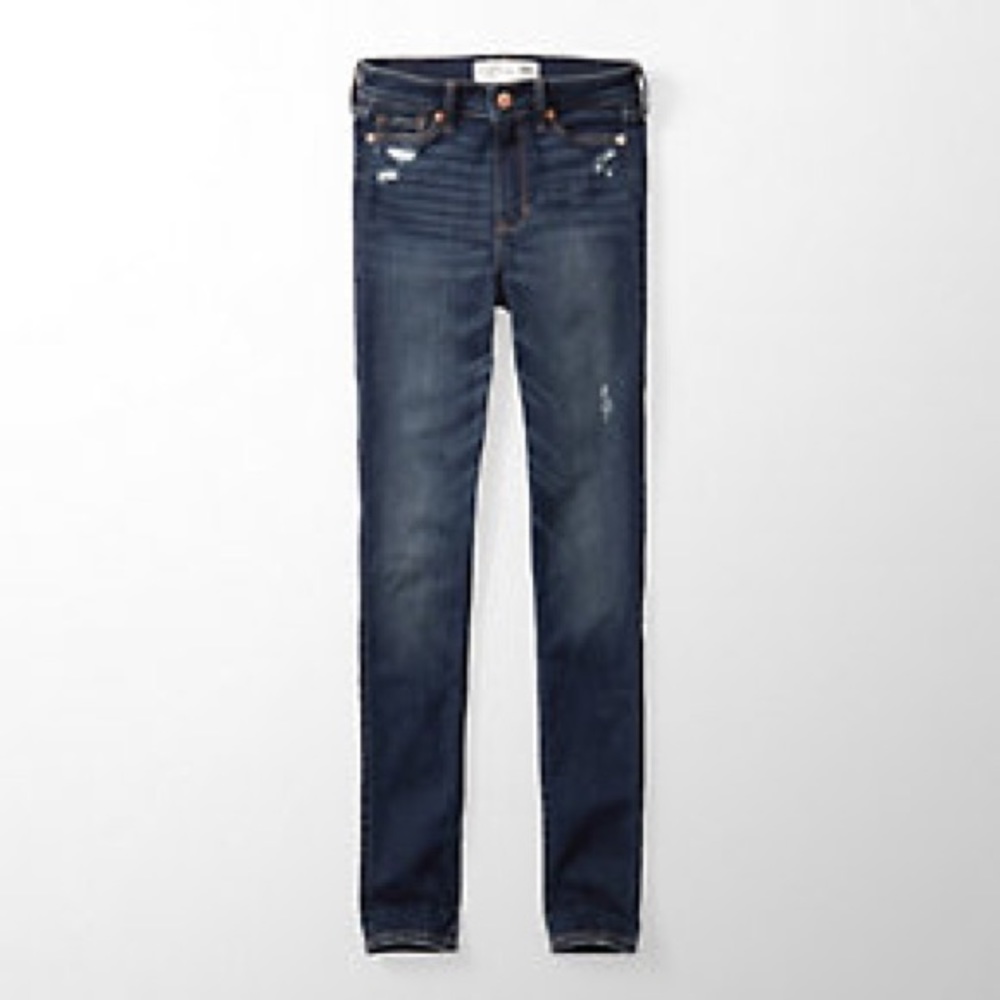 High Rise Ripped Super Skinny Jeans